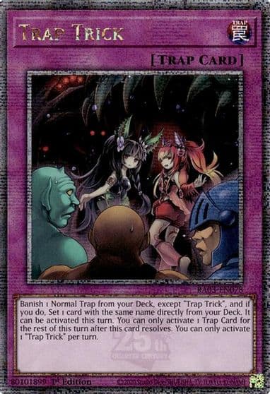 Trap Trick Quarter Century Secret Rare Quarter Century Bonanza Yu-Gi-Oh! card