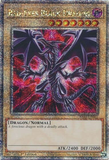 Red Eyes Black Dragon Quarter Century Secret Rare Quarter Century Bonanza Yu-Gi-Oh! card