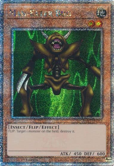 Man Eater Bug Quarter Century Secret Rare Quarter Century Bonanza Yu-Gi-Oh! card