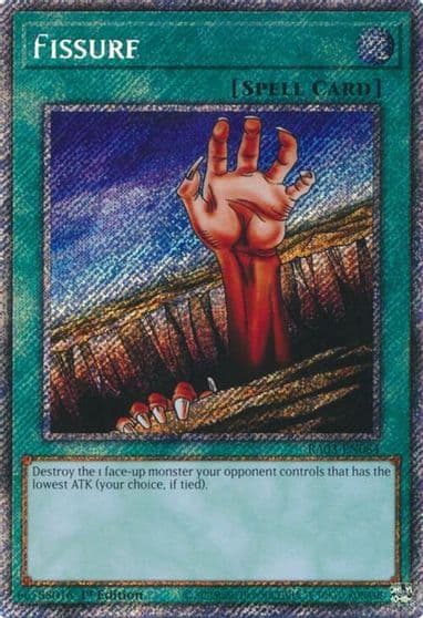 Fissure Platinum Secret Rare Quarter Century Bonanza Yu-Gi-Oh! card