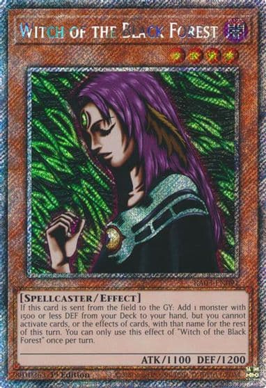 Witch of the Black Forest Platinum Secret Rare Quarter Century Bonanza Yu-Gi-Oh! card