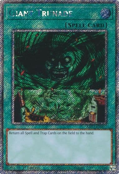 Giant Trunade Platinum Secret Rare Quarter Century Bonanza Yu-Gi-Oh! card