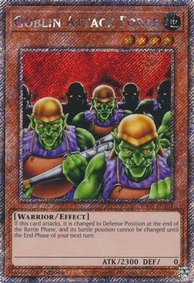 Goblin Attack Force Platinum Secret Rare Quarter Century Bonanza Yu-Gi-Oh! card