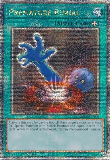 Premature Burial Quarter Century Secret Rare Quarter Century Bonanza Yu-Gi-Oh! card