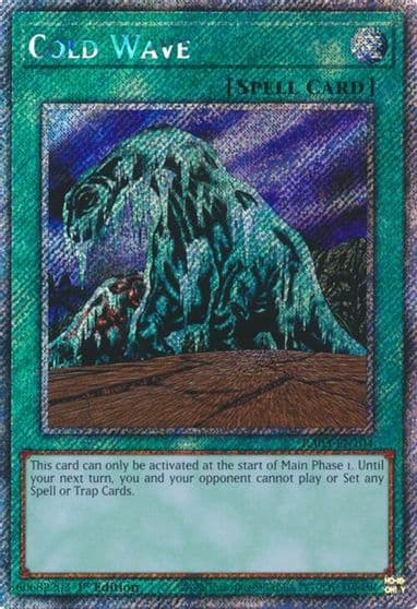 Cold Wave Platinum Secret Rare Quarter Century Bonanza Yu-Gi-Oh! card