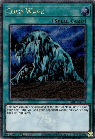 Cold Wave Quarter Century Secret Rare Quarter Century Bonanza Yu-Gi-Oh! card
