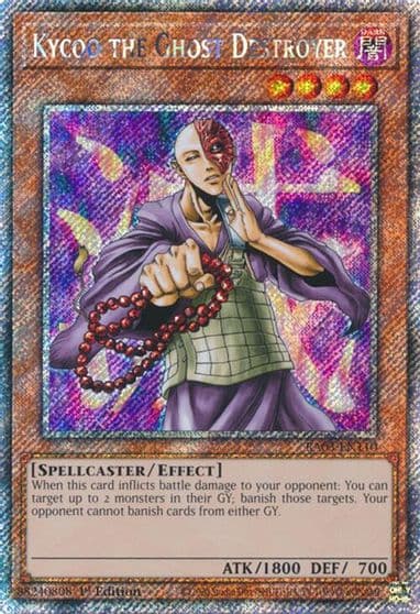 Kycoo the Ghost Destroyer Platinum Secret Rare Quarter Century Bonanza Yu-Gi-Oh! card