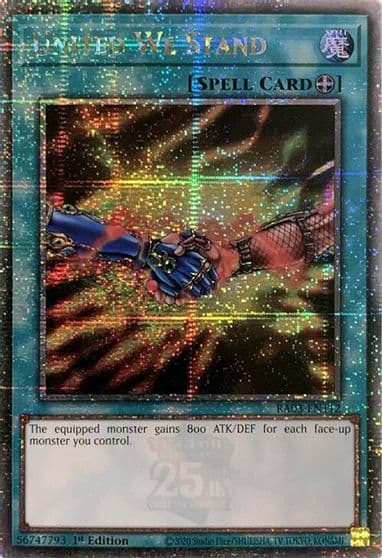 United We Stand Quarter Century Secret Rare Quarter Century Bonanza Yu-Gi-Oh! card