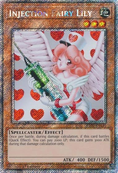 Injection Fairy Lily Platinum Secret Rare Quarter Century Bonanza Yu-Gi-Oh! card