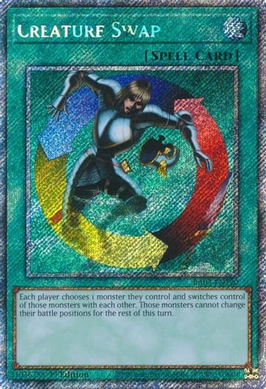 Creature Swap Platinum Secret Rare Quarter Century Bonanza Yu-Gi-Oh! card