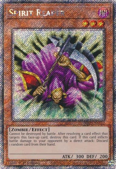 Spirit Reaper Platinum Secret Rare Quarter Century Bonanza Yu-Gi-Oh! card