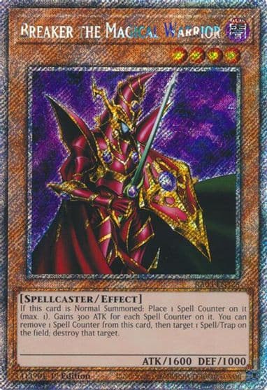 Breaker the Magical Warrior Platinum Secret Rare Quarter Century Bonanza Yu-Gi-Oh! card