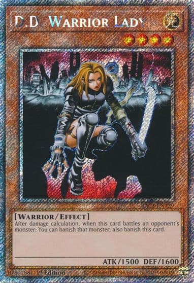 DD Warrior Lady Platinum Secret Rare Quarter Century Bonanza Yu-Gi-Oh! card