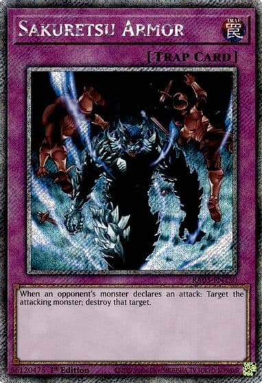Sakuretsu Armor Platinum Secret Rare Quarter Century Bonanza Yu-Gi-Oh! card