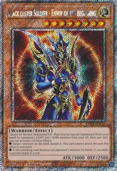 Black Luster Soldier Envoy of the Beginning Platinum Secret Rare Quarter Century Bonanza Yu-Gi-Oh! card