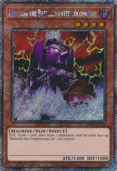 Dekoichi the Battlechanted Locomotive Platinum Secret Rare Quarter Century Bonanza Yu-Gi-Oh! card