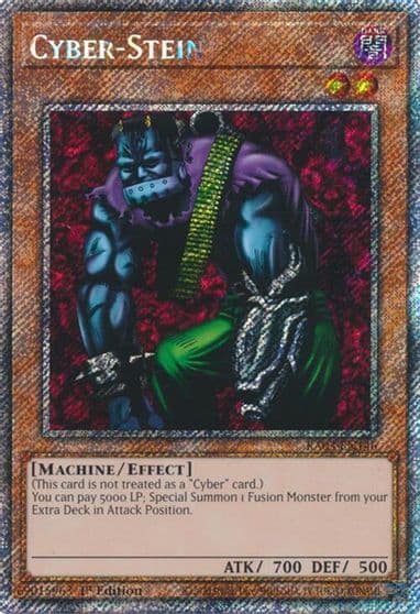 Cyber Stein Platinum Secret Rare Quarter Century Bonanza Yu-Gi-Oh! card