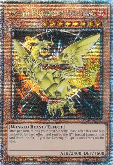 Sacred Phoenix of Nephthys Quarter Century Secret Rare Quarter Century Bonanza Yu-Gi-Oh! card