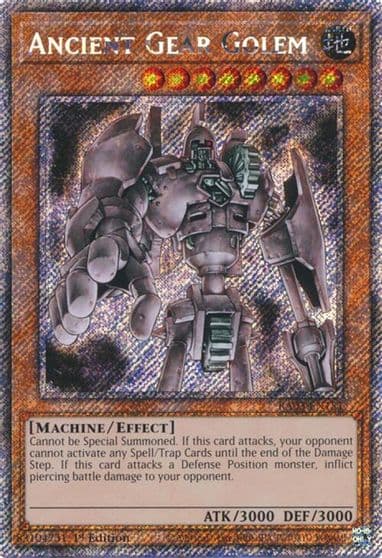 Ancient Gear Golem Platinum Secret Rare Quarter Century Bonanza Yu-Gi-Oh! card