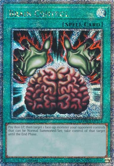 Brain Control Quarter Century Secret Rare Quarter Century Bonanza Yu-Gi-Oh! card