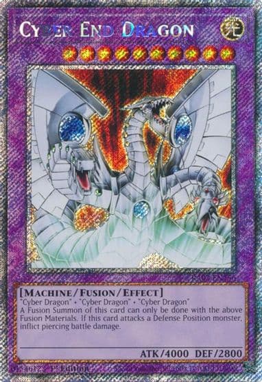 Cyber End Dragon Platinum Secret Rare Quarter Century Bonanza Yu-Gi-Oh! card
