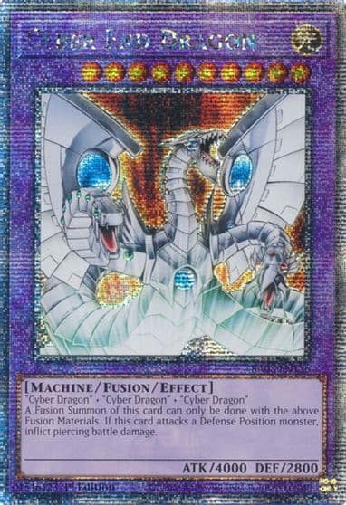 Cyber End Dragon Quarter Century Secret Rare Quarter Century Bonanza Yu-Gi-Oh! card