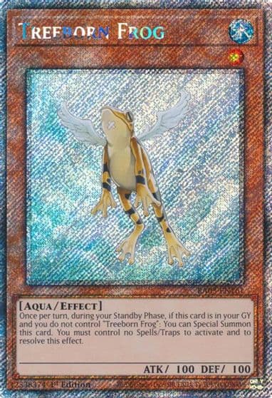Treeborn Frog Platinum Secret Rare Quarter Century Bonanza Yu-Gi-Oh! card