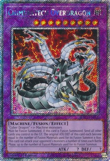 Chimeratech Overdragon Platinum Secret Rare Quarter Century Bonanza Yu-Gi-Oh! card