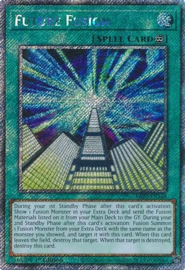 Future Fusion Platinum Secret Rare Quarter Century Bonanza Yu-Gi-Oh! card