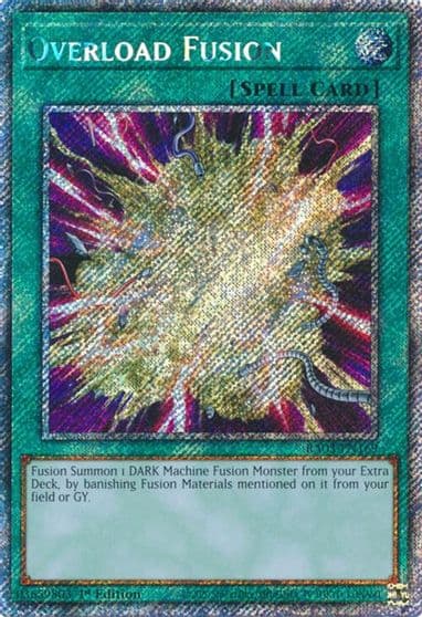 Overload Fusion Platinum Secret Rare Quarter Century Bonanza Yu-Gi-Oh! card