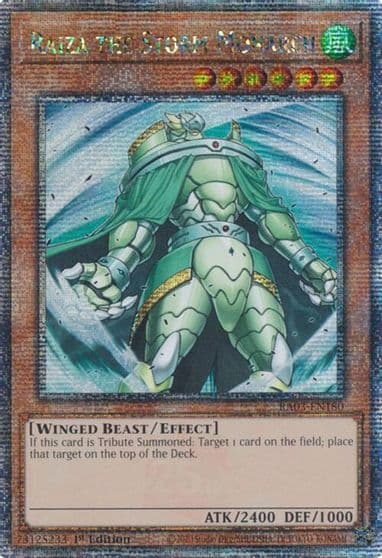 Raiza the Storm Monarch Quarter Century Secret Rare Quarter Century Bonanza Yu-Gi-Oh! card