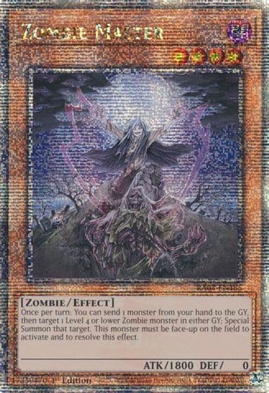Zombie Master Quarter Century Secret Rare Quarter Century Bonanza Yu-Gi-Oh! card
