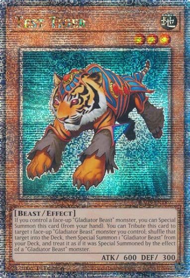 Test Tiger Quarter Century Secret Rare Quarter Century Bonanza Yu-Gi-Oh! card