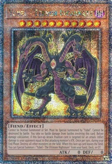 Yubel Terror Incarnate Quarter Century Secret Rare Quarter Century Bonanza Yu-Gi-Oh! card