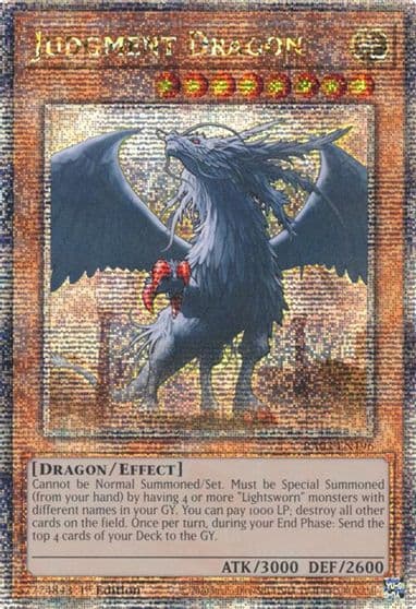 Judgment Dragon Quarter Century Secret Rare Quarter Century Bonanza Yu-Gi-Oh! card