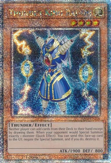Thunder King Rai Oh Quarter Century Secret Rare Quarter Century Bonanza Yu-Gi-Oh! card