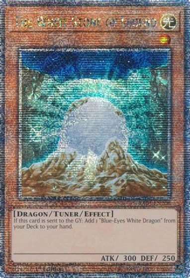 The White Stone of Legend Quarter Century Secret Rare Quarter Century Bonanza Yu-Gi-Oh! card