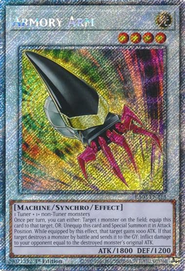 Armory Arm Platinum Secret Rare Quarter Century Bonanza Yu-Gi-Oh! card