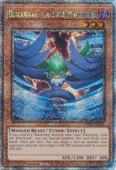 Blackwing Gale the Whirlwind Quarter Century Secret Rare Quarter Century Bonanza Yu-Gi-Oh! card
