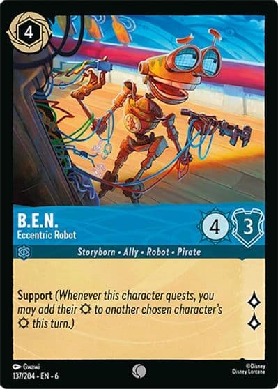 BEN Eccentric Robot Azurite Sea Lorcana card