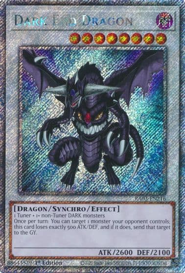 Dark End Dragon Platinum Secret Rare Quarter Century Bonanza Yu-Gi-Oh! card