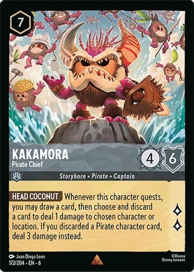 Kakamora Pirate Chief Azurite Sea Lorcana card