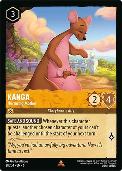 Kanga Nurturing Mother Azurite Sea Lorcana card