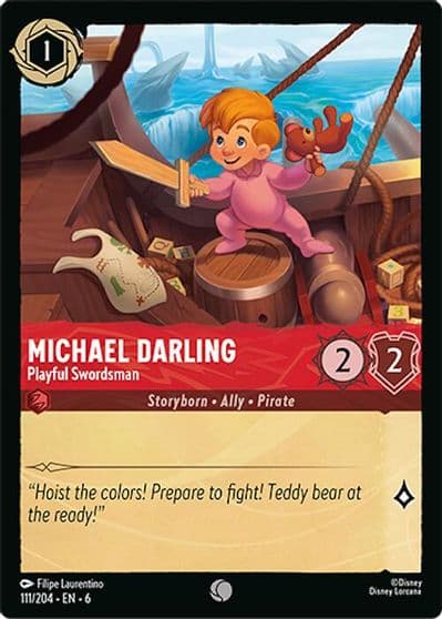 Michael Darling Playful Swordsman Azurite Sea Lorcana card