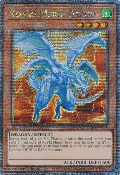 Koaki Meiru Drago Quarter Century Secret Rare Quarter Century Bonanza Yu-Gi-Oh! card