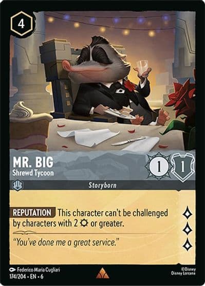 Mr Big Shrewd Tycoon Azurite Sea Lorcana card