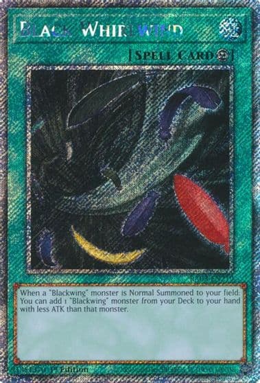 Black Whirlwind Platinum Secret Rare Quarter Century Bonanza Yu-Gi-Oh! card