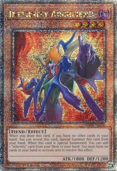 Infernity Archfiend Quarter Century Secret Rare Quarter Century Bonanza Yu-Gi-Oh! card