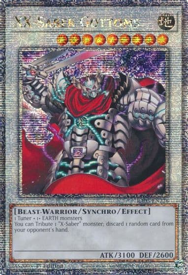 XX Saber Gottoms Quarter Century Secret Rare Quarter Century Bonanza Yu-Gi-Oh! card