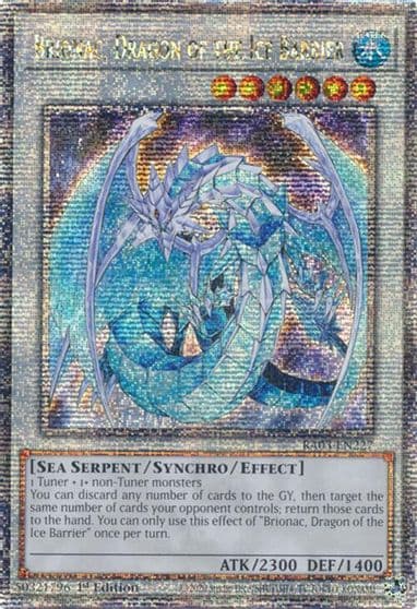 Brionac Dragon of the Ice Barrier Quarter Century Secret Rare Quarter Century Bonanza Yu-Gi-Oh! card